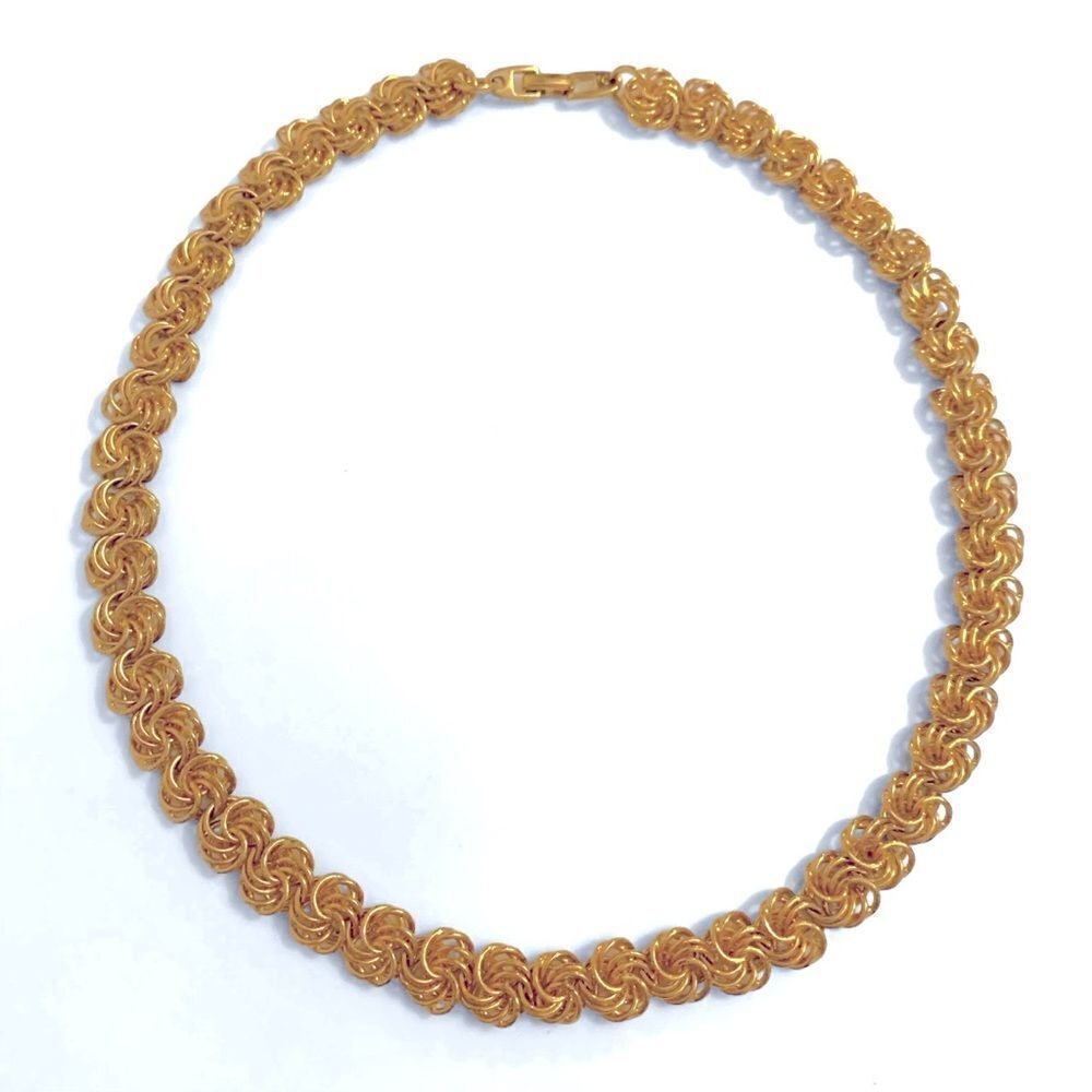 Vintage Napier Gold Chain Knot Necklace